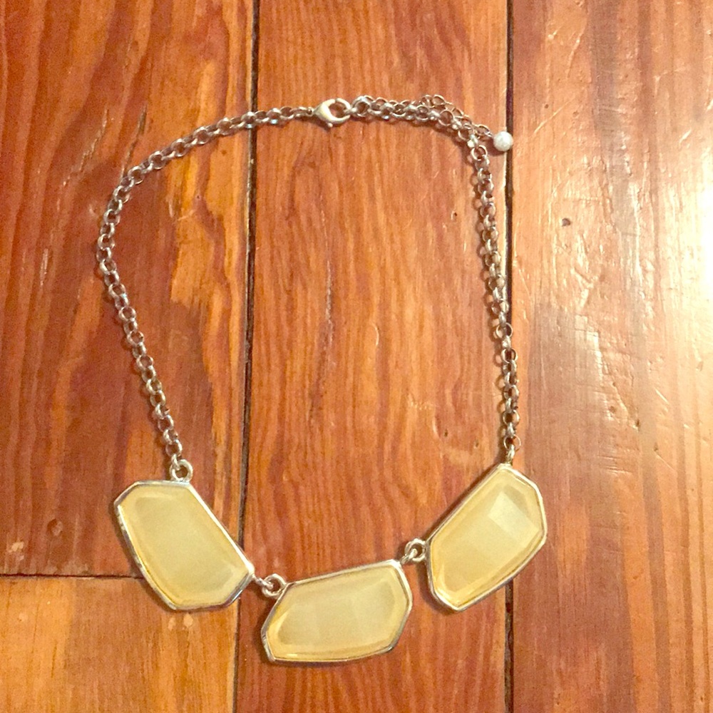 Cream jeweled necklace from The Limited